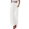 Oralis Linen Drawstring Wide-Leg Pants