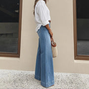 Oralis Retro Wide-Leg Denim Pants