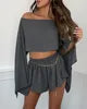 Oralis Linen Shorts Two-Piece Set
