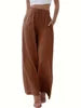 Oralis Linen Drawstring Wide-Leg Pants