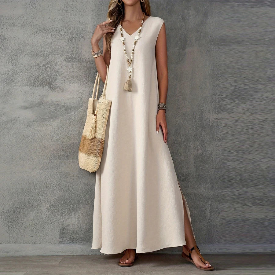 Oralis Sleeveless V-Neck Maxi Dress