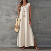 Oralis Sleeveless V-Neck Maxi Dress
