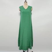 Oralis Sleeveless V-Neck Maxi Dress