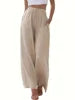 Oralis Linen Drawstring Wide-Leg Pants