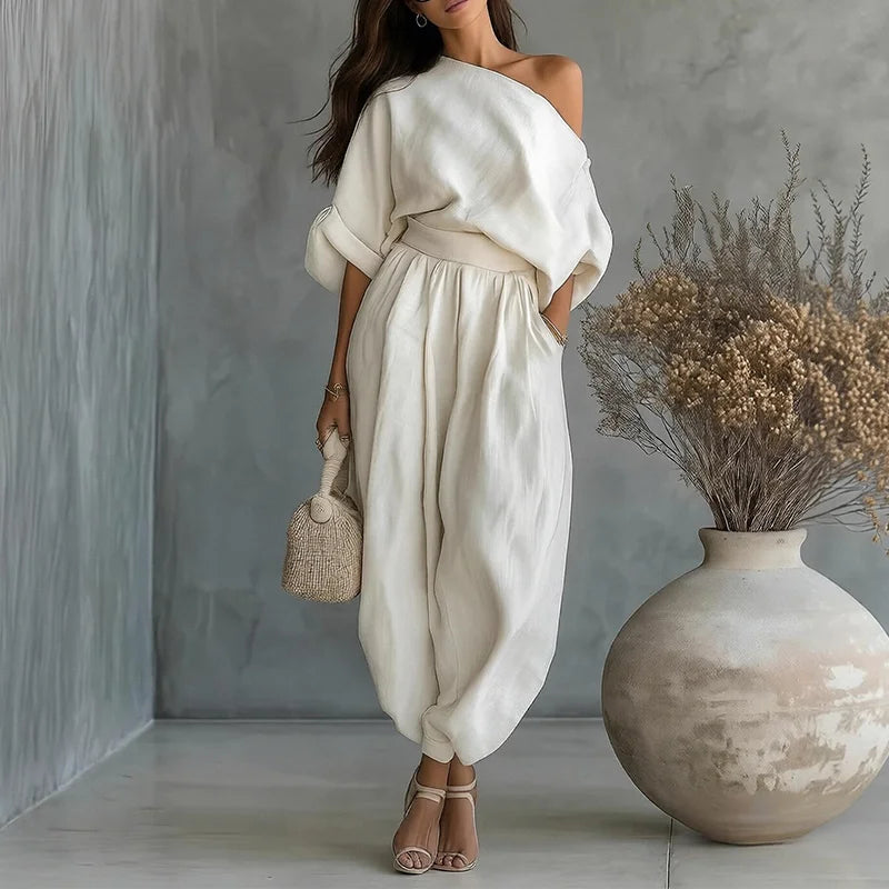 Oralis Off-Shoulder Two-Piece Set