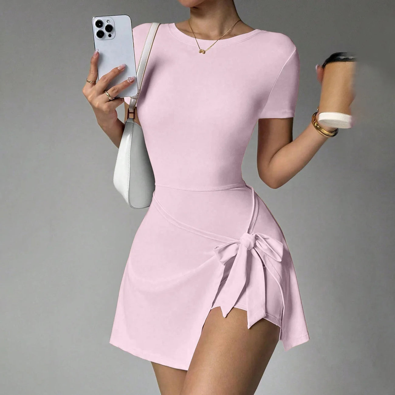 Oralis Sculpt Short-Sleeve Mini Dress